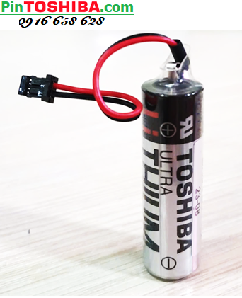 Toshiba ER6V (Zắc đen nhỏ), Pin nuôi nguồn PLC Toshiba ER6V 3.6V 2000mAh /Xuất xứ NHẬT 